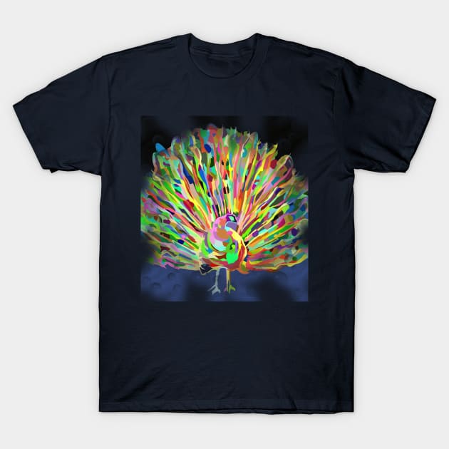 Striking Colorful Peacock T-Shirt by ThisNastyWomanVotes